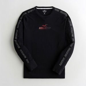 Ombré Print Logo Graphic Tee BLACK S